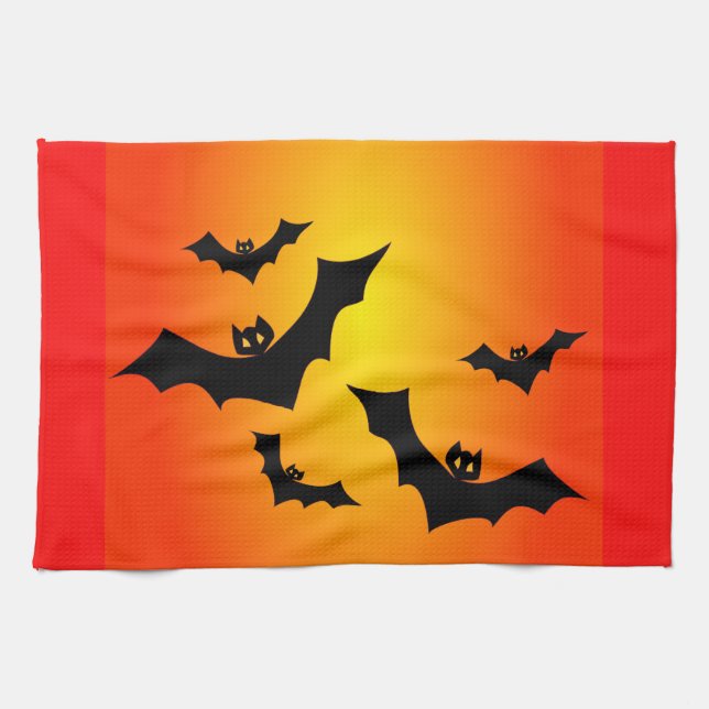 Halloween Bats Kitchen Towels (Horizontal)