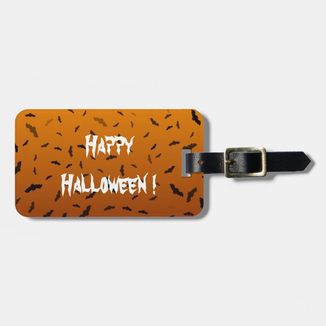 Halloween Bats Luggage Tag (Front Horizontal)