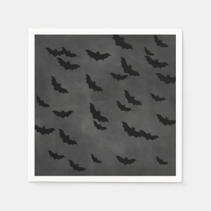 Halloween Bats on Chalkboard Napkin