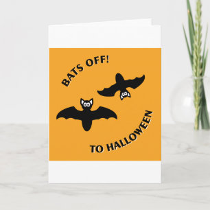 Halloween Bats Orange Card