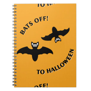 Halloween Bats Orange Notebook