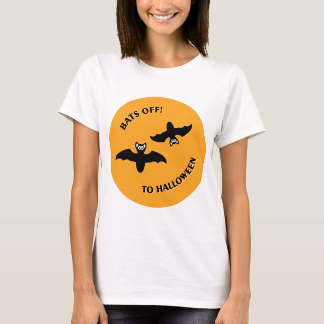Halloween Bats Orange T-Shirt (Front)