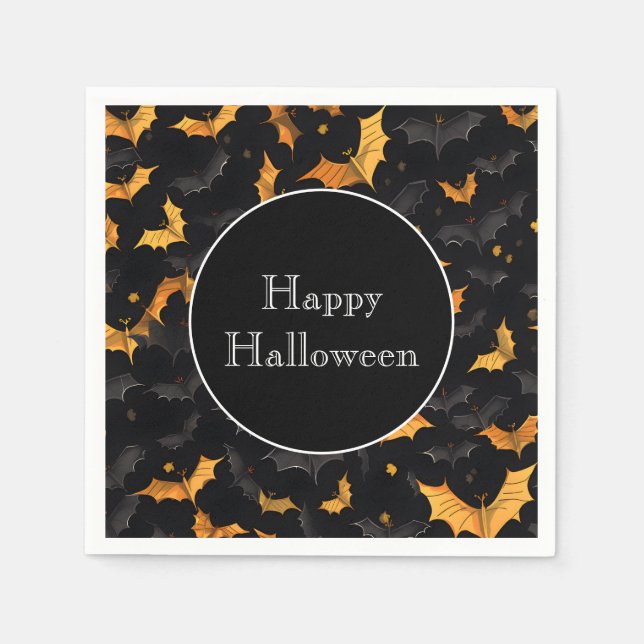 Halloween Bats Paper Napkins (Front)