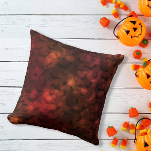 Halloween Bats Pattern Cushion