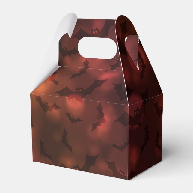 Halloween Bats Pattern Favour Box (Front Side)