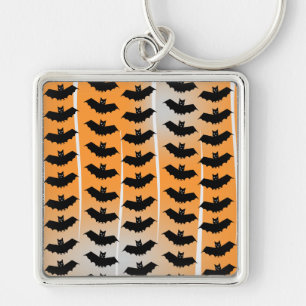 Halloween Bats Pattern Key Ring