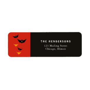 Halloween Bats Return Address Label