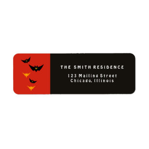 Halloween Bats Return Address Label