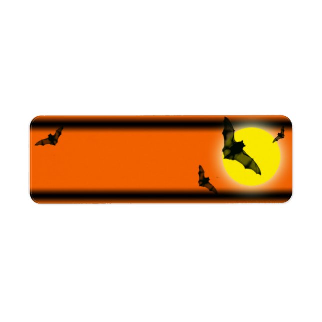 halloween bats return address label (Front)