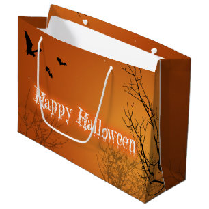 Halloween Bats & Trees - Large Gift Bag
