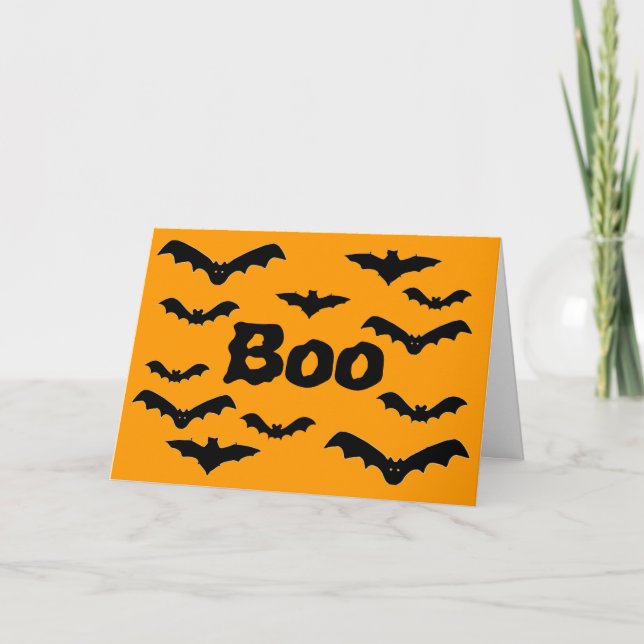 Halloween Batty "Boo" Card (Front)