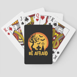Halloween Be Afraid Halloween Birthday Playing Cards