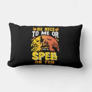 Halloween Be Nice To Me Birthday Lumbar Cushion