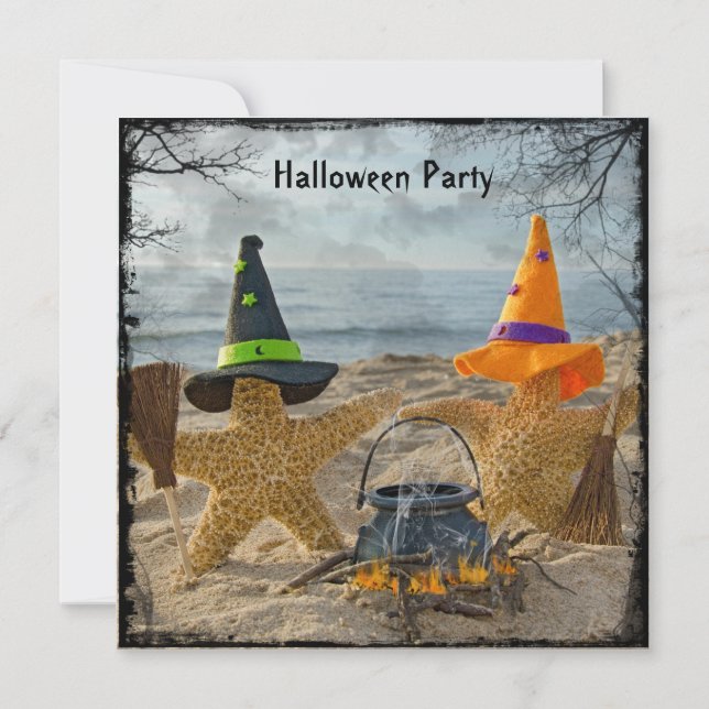 Halloween Beach Party invitation (Front)