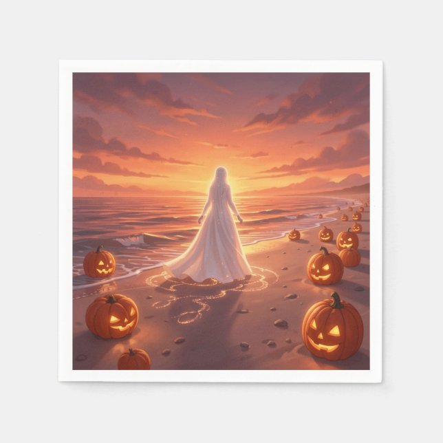 Halloween.Beach Theme Napkin (Front)