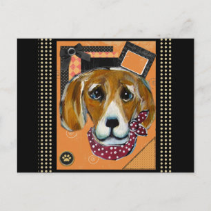 HALLOWEEN BEAGLE POSTCARD