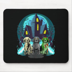 Halloween Beagles Zombie Skeleton Black Beagle Dog Mouse Pad