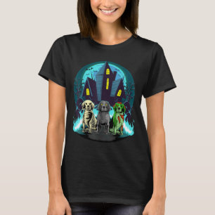 Halloween Beagles Zombie Skeleton Black Beagle Dog T-Shirt