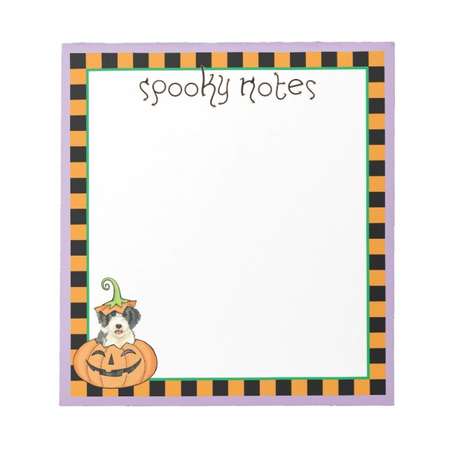 Halloween Beardie Notepad (Front)