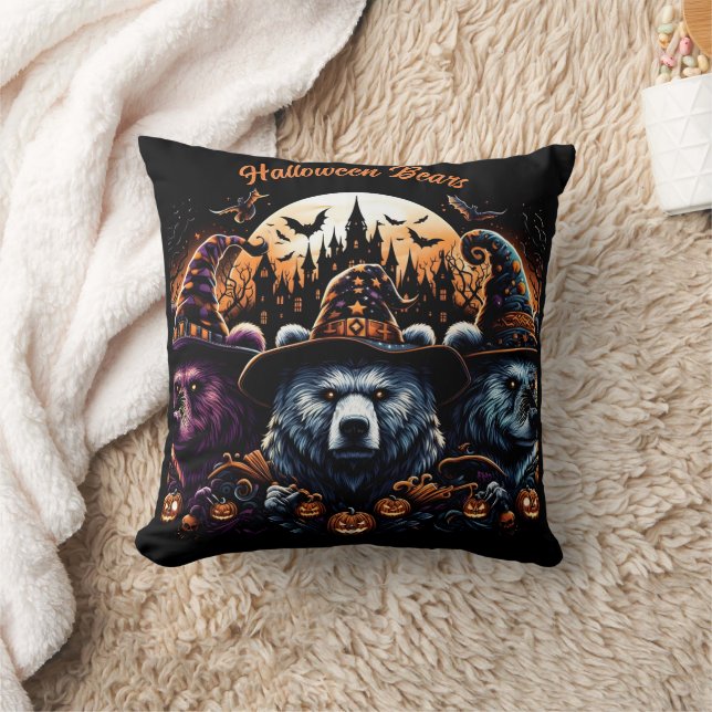 Halloween bears in fun costumes cushion (Blanket)