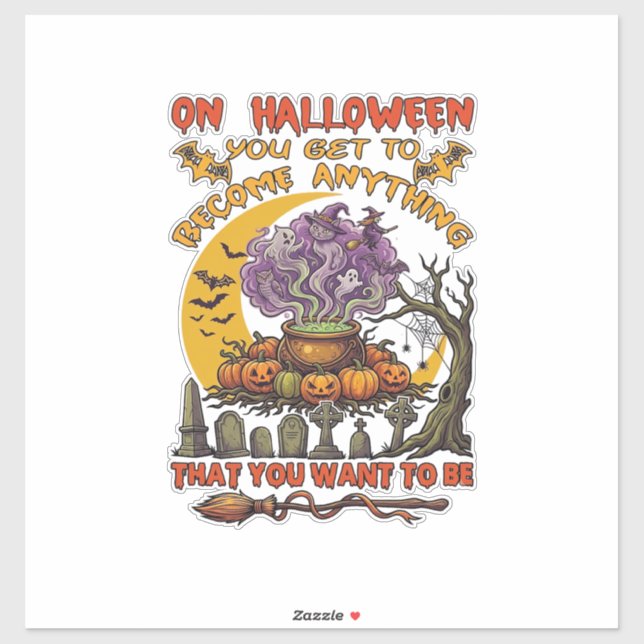 Halloween Become Anything Cauldron Cat Ghost Pumpk (Sheet)