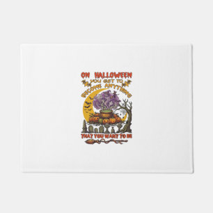 Halloween Become Anything Cauldron Cat Ghost Pumpk Doormat
