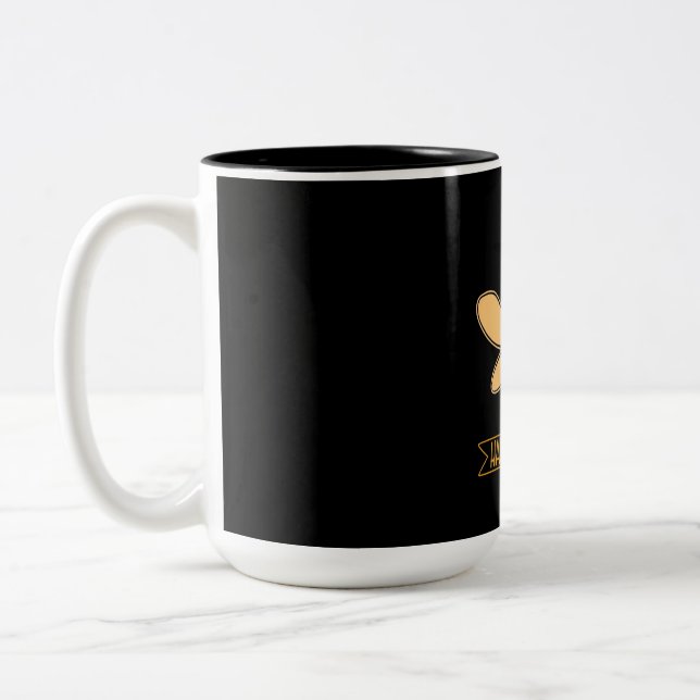 Halloween Bee Two-Tone Coffee Mug (Left)