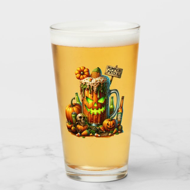 Halloween Beer Glass (Front Filled)