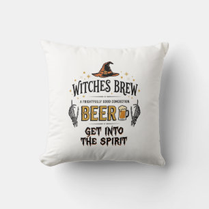 Halloween Beer Hocus Pocus Funny Vintage_1 Cushion