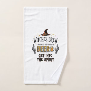 Halloween Beer Hocus Pocus Funny Vintage_1 Hand Towel