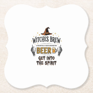 Halloween Beer Hocus Pocus Funny Vintage_1 Paper Coaster