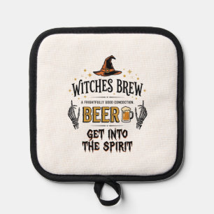 Halloween Beer Hocus Pocus Funny Vintage_1 Pot Holder