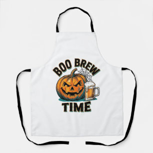 Halloween Beer Shirt Vintage Pumpkin Party Tee_1 Apron