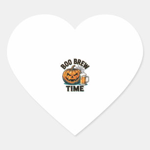 Halloween Beer Shirt Vintage Pumpkin Party Tee_1 Heart Sticker