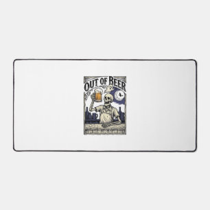 Halloween Beer Skeleton Vintage Party Desk Mat