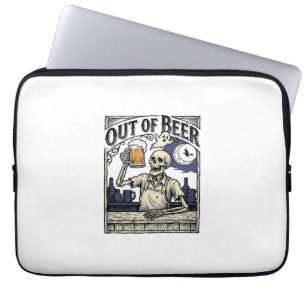 Halloween Beer Skeleton Vintage Party Laptop Sleeve