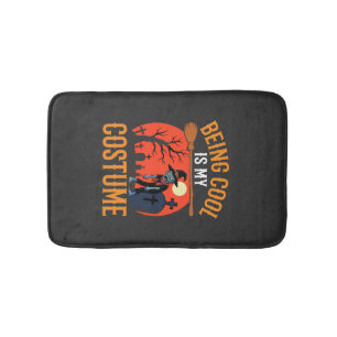 Halloween Being Cool Is My Costume Zombie Design Bath Mat