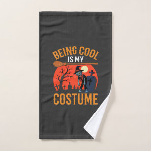 Halloween Being Cool Is My Costume Zombie Design Hand Towel