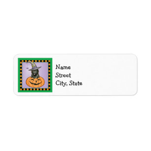 Halloween Belgian Sheepdog Return Address Label