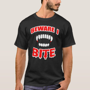 Halloween Beware I Bite Vampire Boys Girls Kids Me T-Shirt