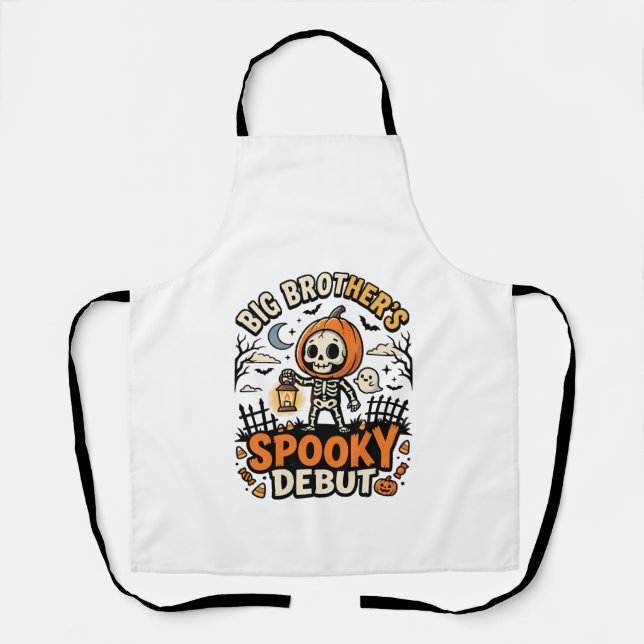 Halloween Big Brother Spooky Debut Apron (Front)