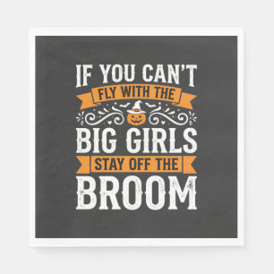 Halloween Big Girls Broom Witch Design_1 Napkin