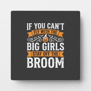 Halloween Big Girls Broom Witch Design_1 Plaque