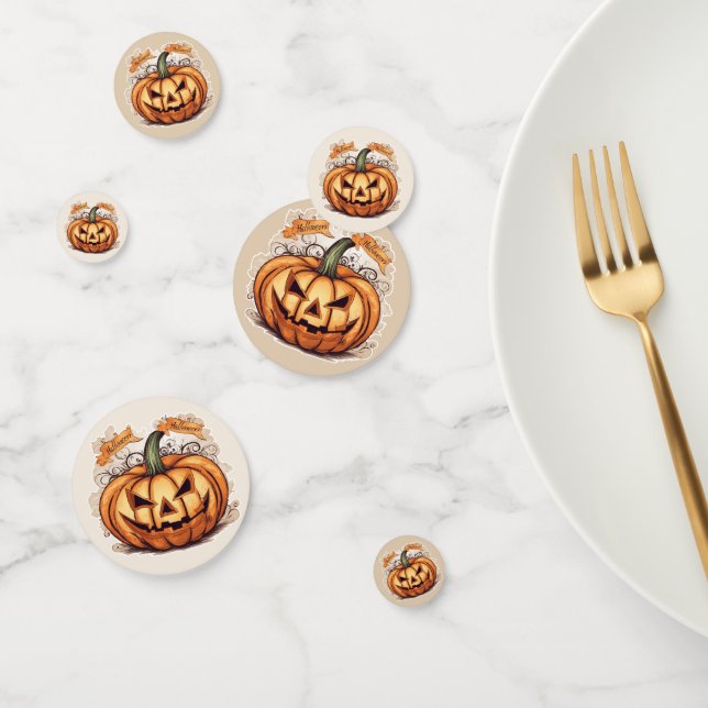 Halloween: Big Pumpkin -  Confetti (Group)