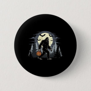 Halloween Bigfoot Sasquatch In The Forest Jack-o-l 6 Cm Round Badge