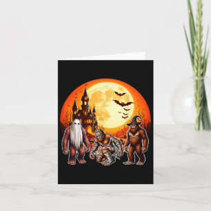 Halloween Bigfoots Horror Boo Ghost Witch Mummy Lo Card