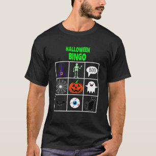 Halloween Bingo Card Trick Or Treat Game T-Shirt