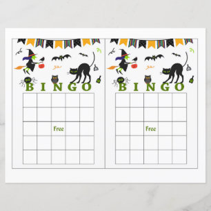 Halloween bingo,halloween witch,bat