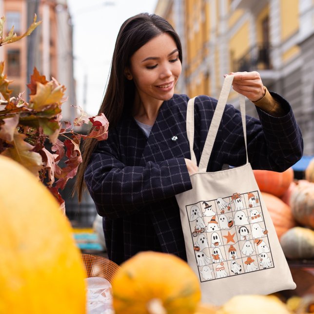 Halloween Bingo-Style Tote Bag (This item is for display purposes only to illustrate the design element.)