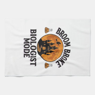 Halloween Biologist Shirt Vintage Spooky Science D Tea Towel